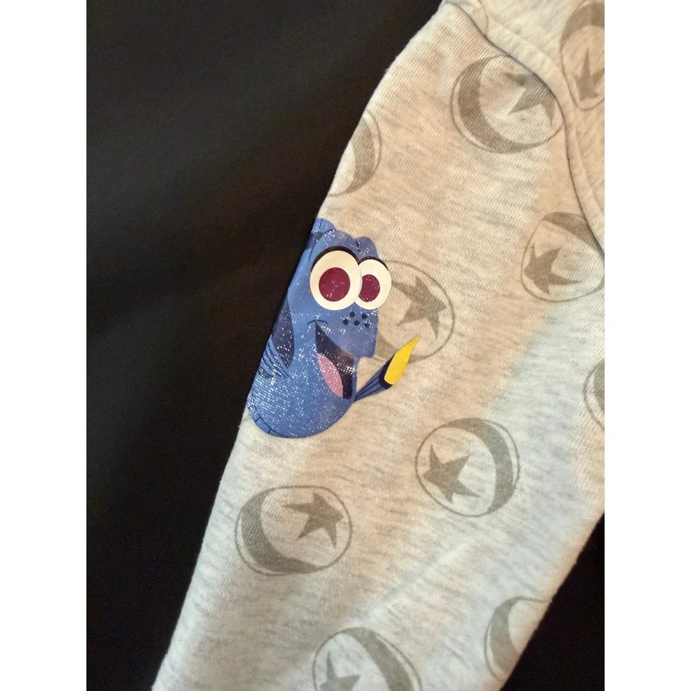 Disney 100 Boys Grey Lightning McQueen Boo Dory Zip Up Hoodie Size 5